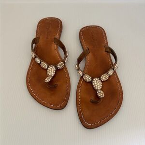 Tommy Bahama Women’s Rhinestone/Leather Sandals Size 8